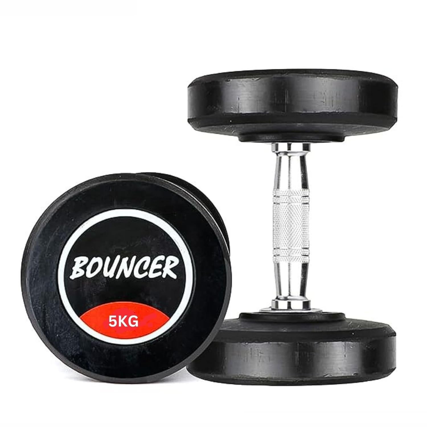 (5 Kgs x 2) RioGrand High Quality Rubber Professional Bouncer Dumbbell